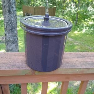 Vintage Tupperware Ice Bucket Mocha Brown 1683